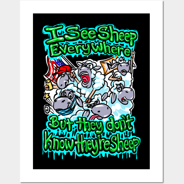 I See Sheep Wall Art by Shawnsonart